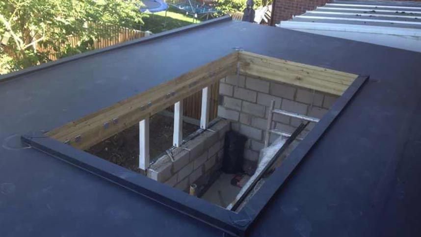 A skylight that has been installed by our team
