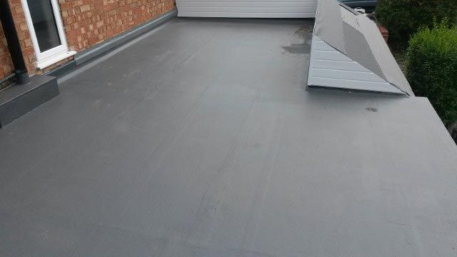 rubber roofing work that has been installed by our team