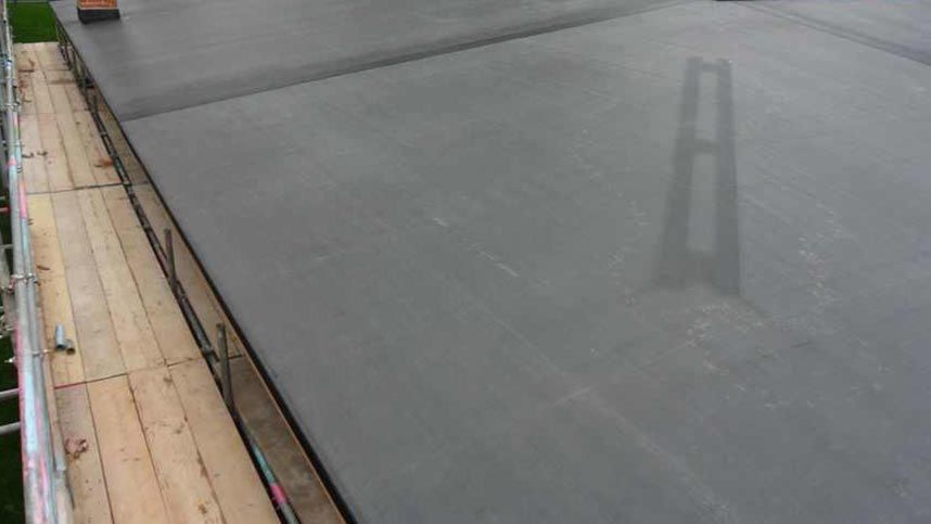A flat roof that has been installed by our skilled professionals