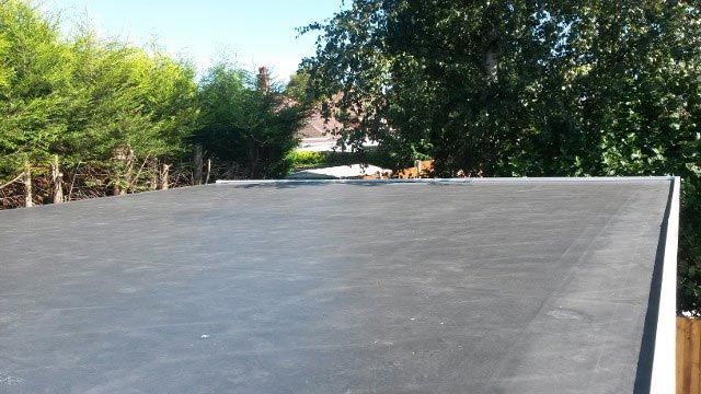 A flat roof that has been installed by our team