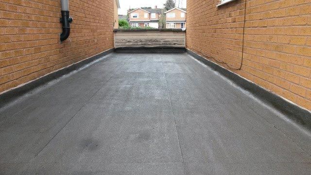 A large rubber roof that has been installed by our team