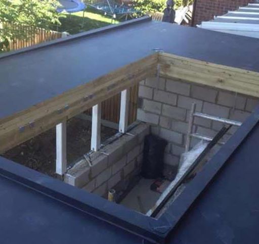 A skylight that has been installed by our team