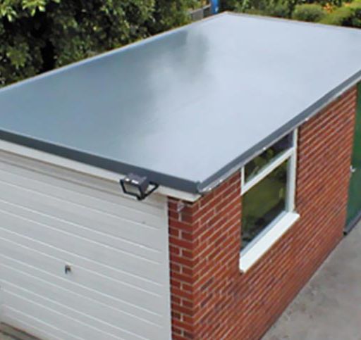 A flat garage roof installed by our team