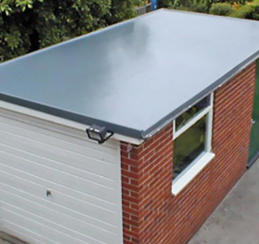 A flat garage roof installed by our team
