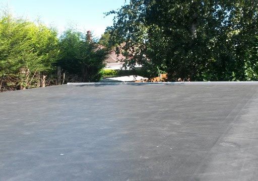 A flat roof that has been installed by our team