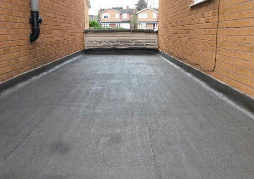 A large rubber roof that has been installed by our team