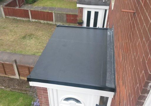 A small flat roof that has been installed by our team